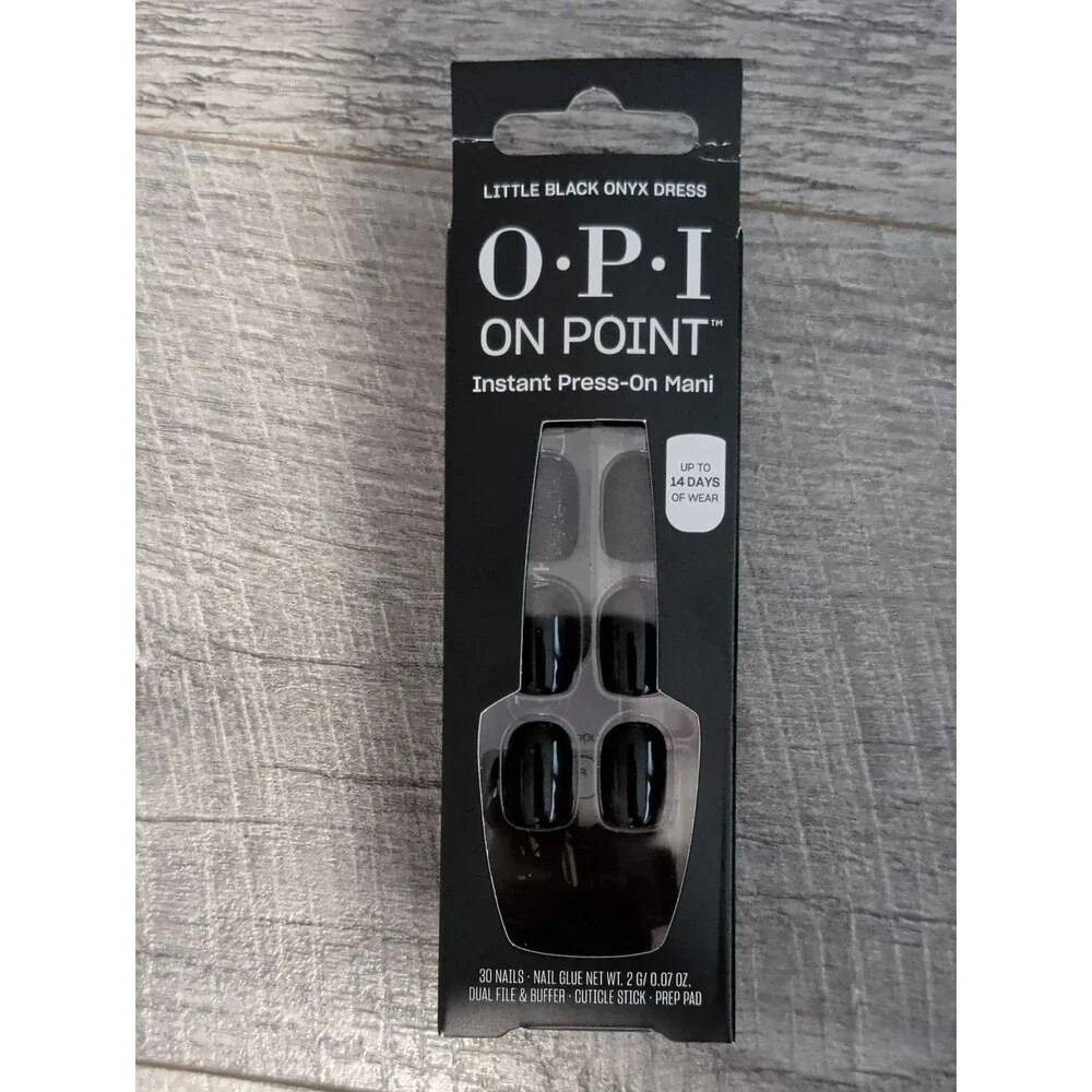 OPI On Point Instant Press-On Mani - Little Black Onyx Dress (Black)